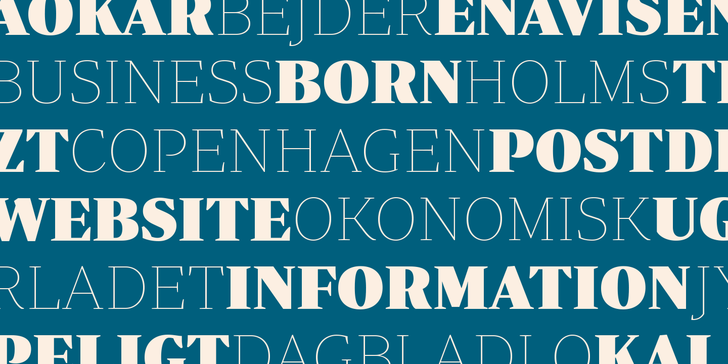 Ejemplo de fuente Periodico Display Black Italic